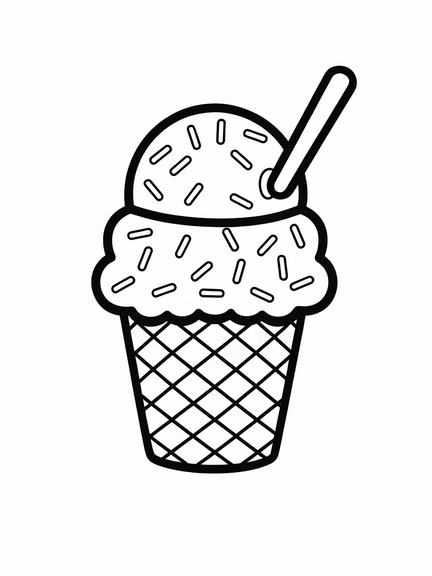 Ice cream coloring pages - 762 | ColoringPagesDesign