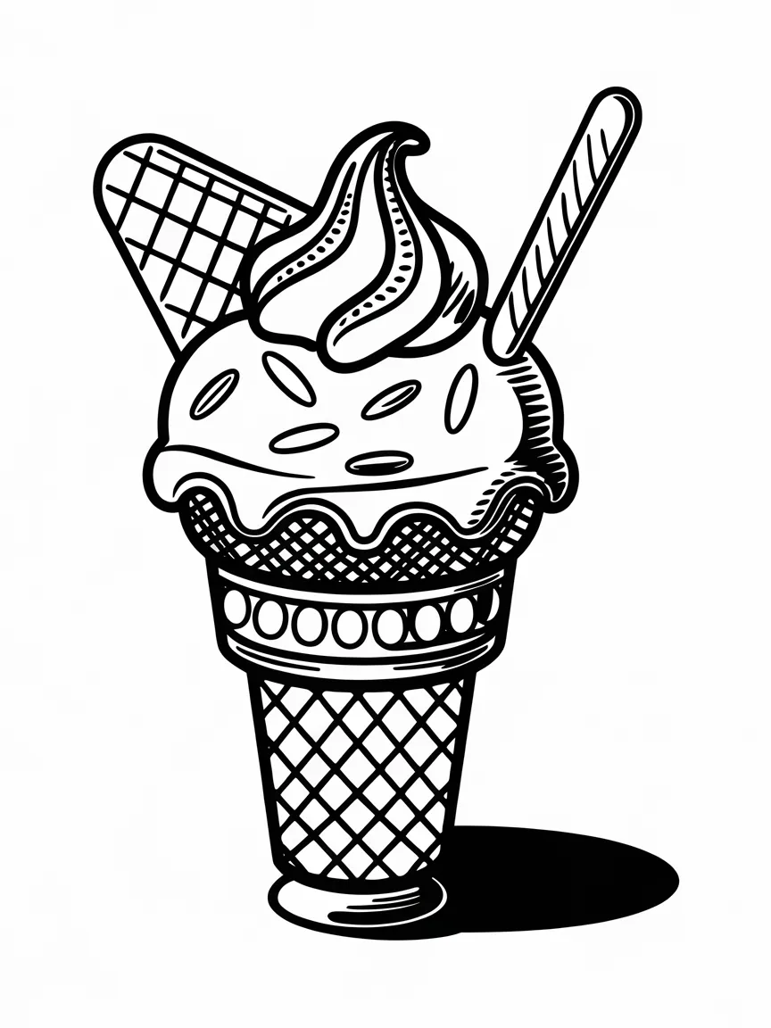 Ice cream coloring pages - 769 | ColoringPagesDesign