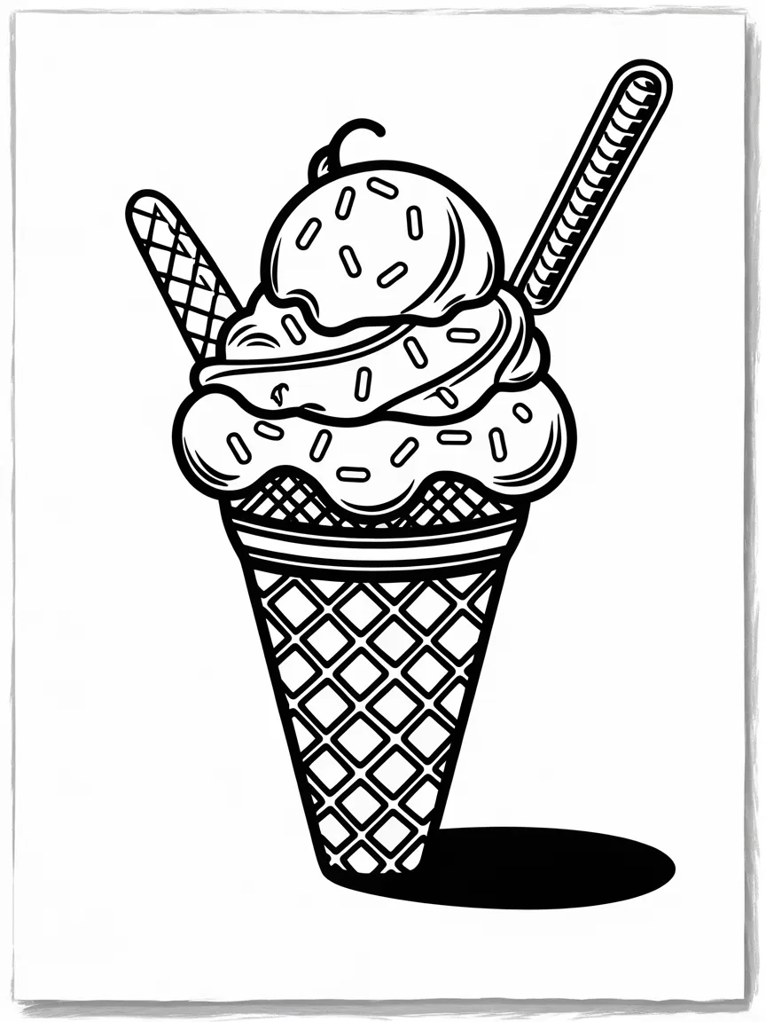 Ice cream coloring pages - 770 | ColoringPagesDesign