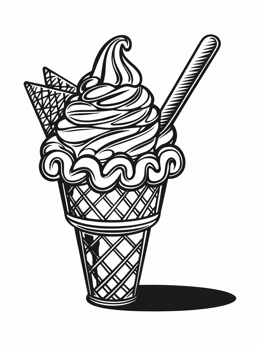 Ice cream coloring pages - 771 | ColoringPagesDesign