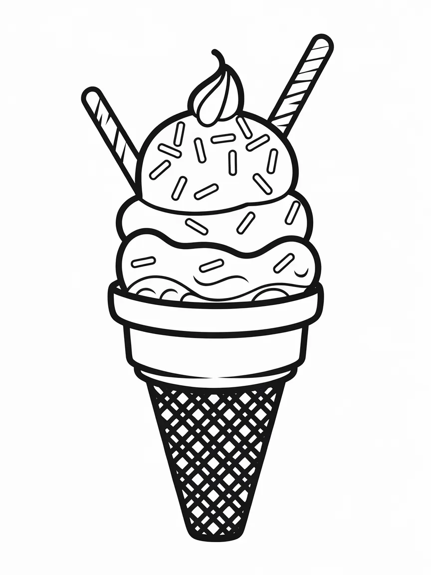 Ice cream coloring pages - 1600 | ColoringPagesDesign