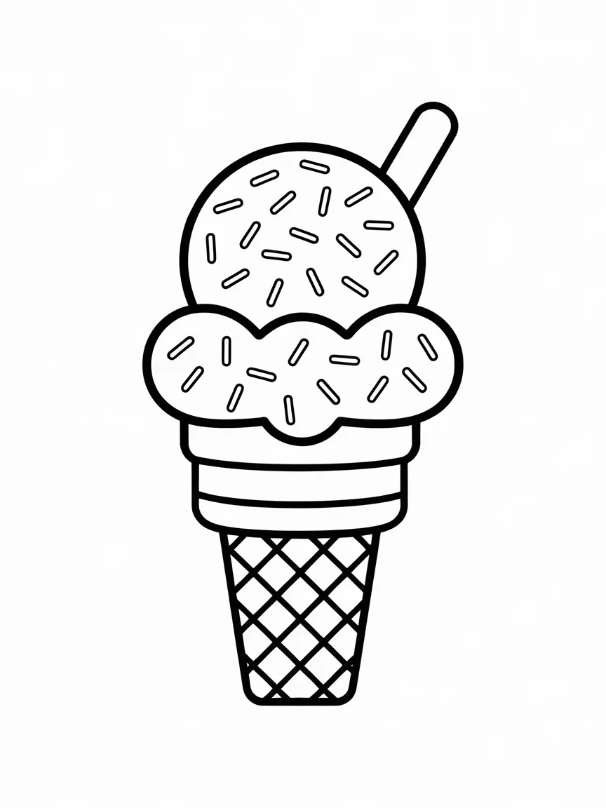 Ice cream coloring pages - 1601 | ColoringPagesDesign