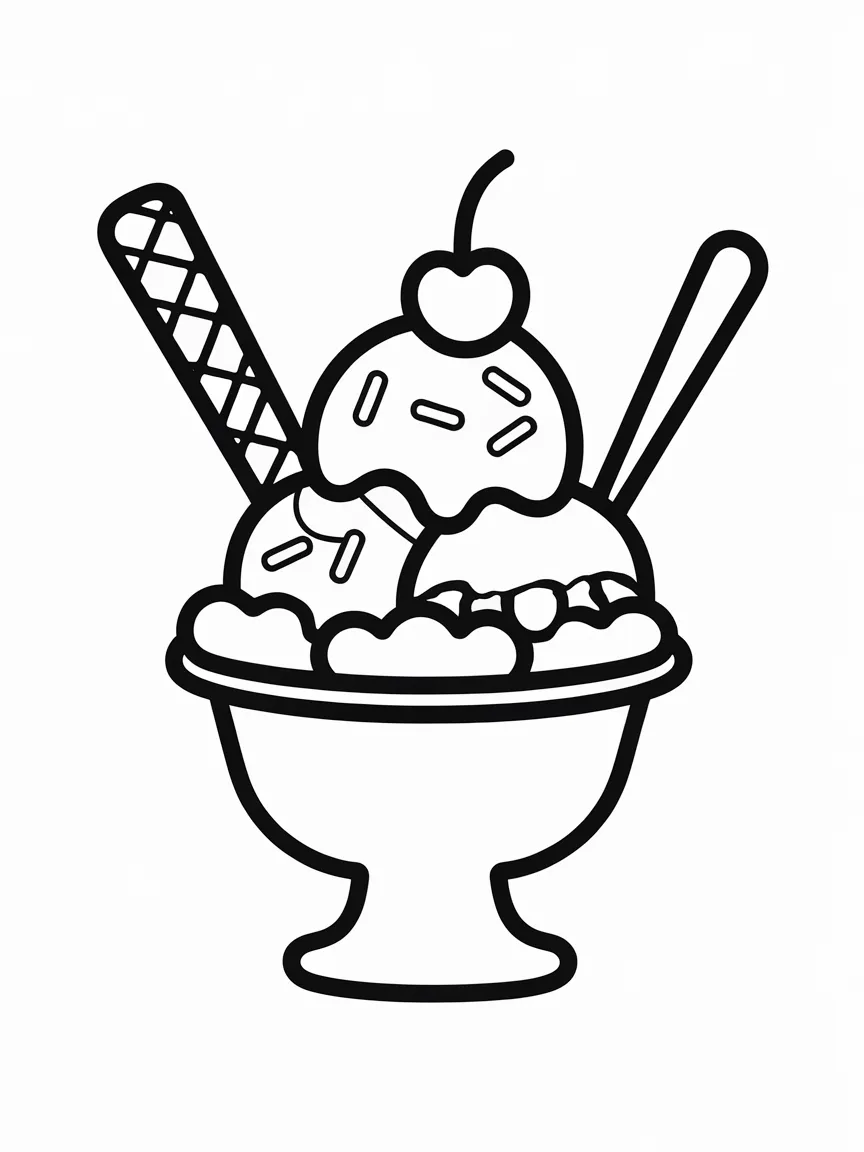 Ice cream coloring pages - 1602 | ColoringPagesDesign