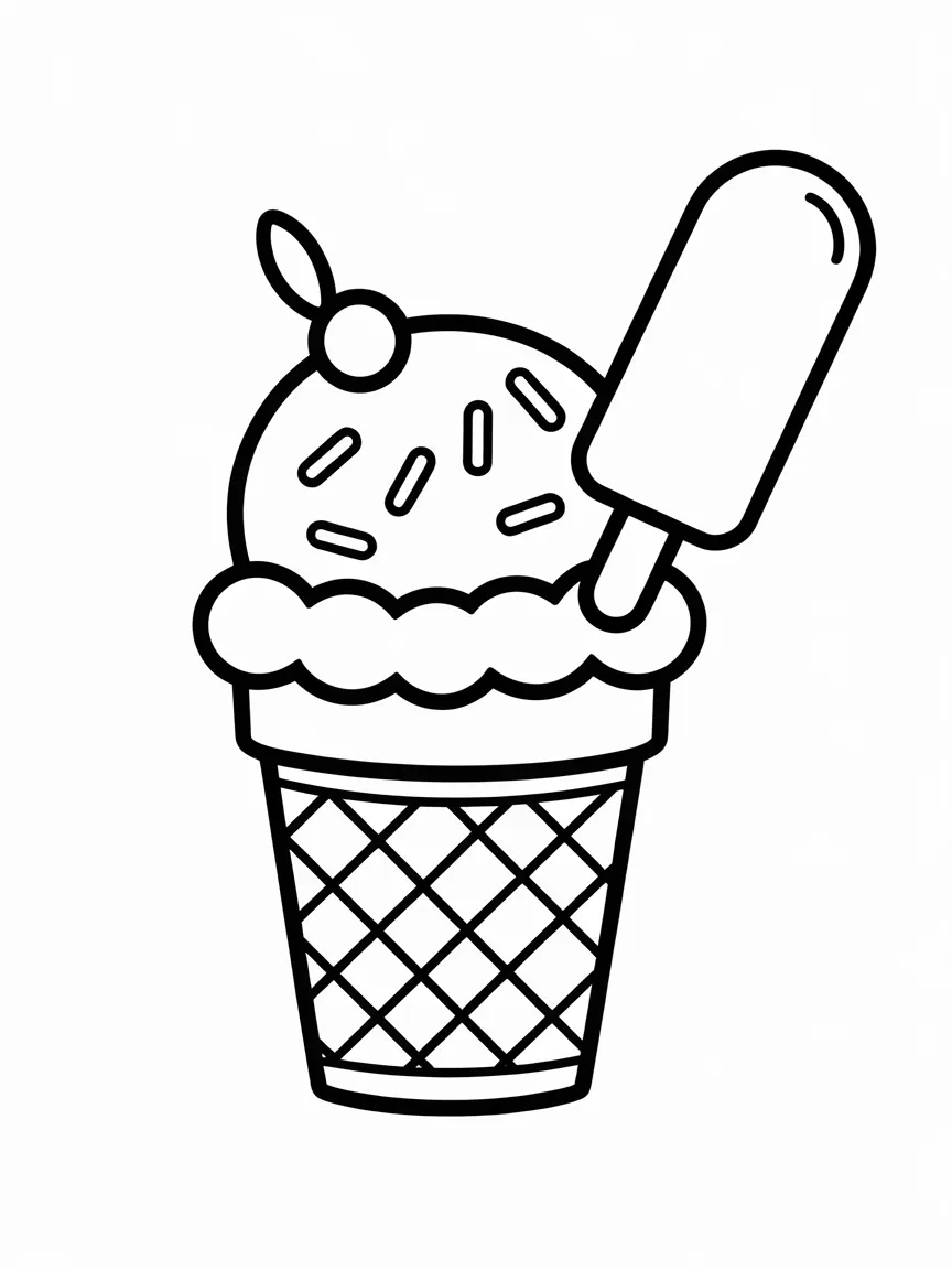 Ice cream coloring pages - 1603 | ColoringPagesDesign