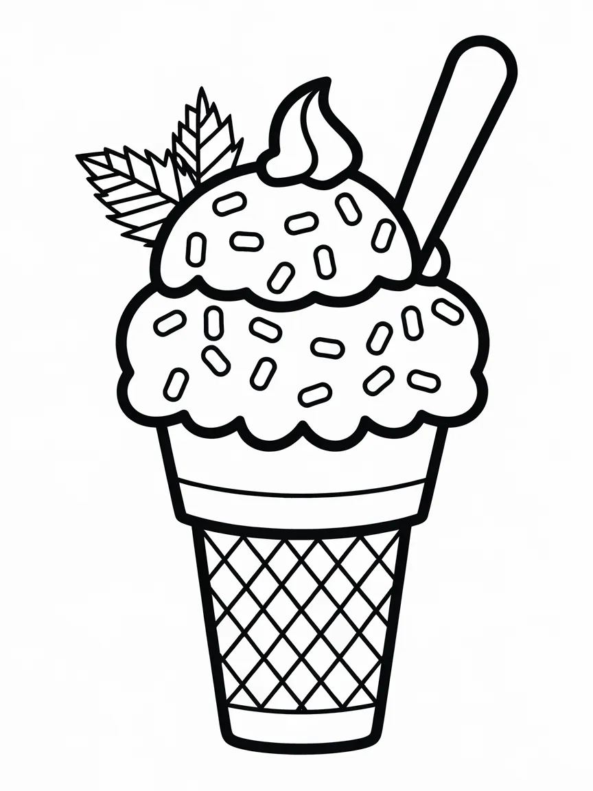 Ice cream coloring pages - 1606 | ColoringPagesDesign