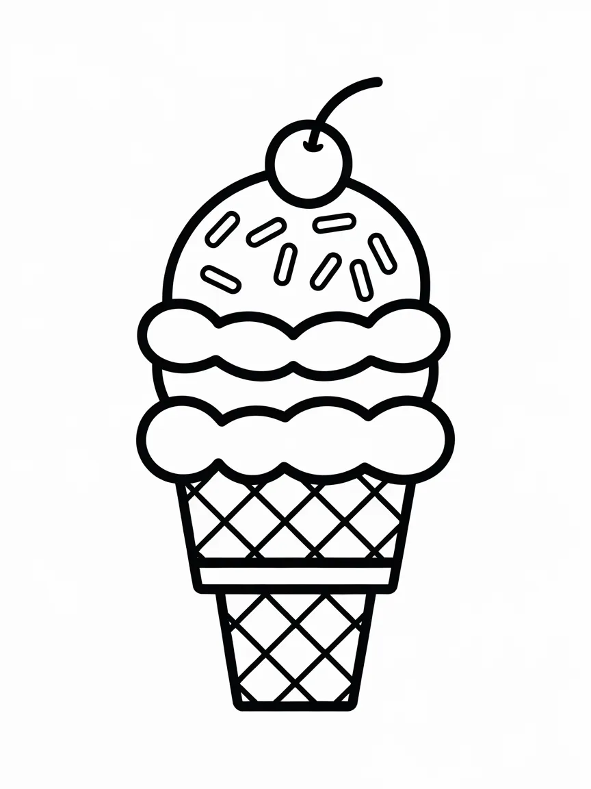 Ice cream coloring pages - 1607 | ColoringPagesDesign