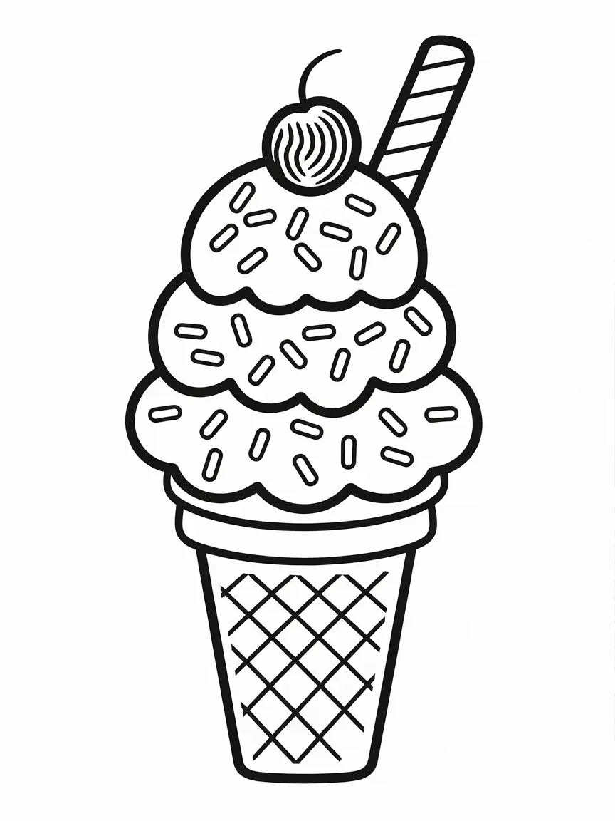 Ice cream coloring pages - 1608 | ColoringPagesDesign