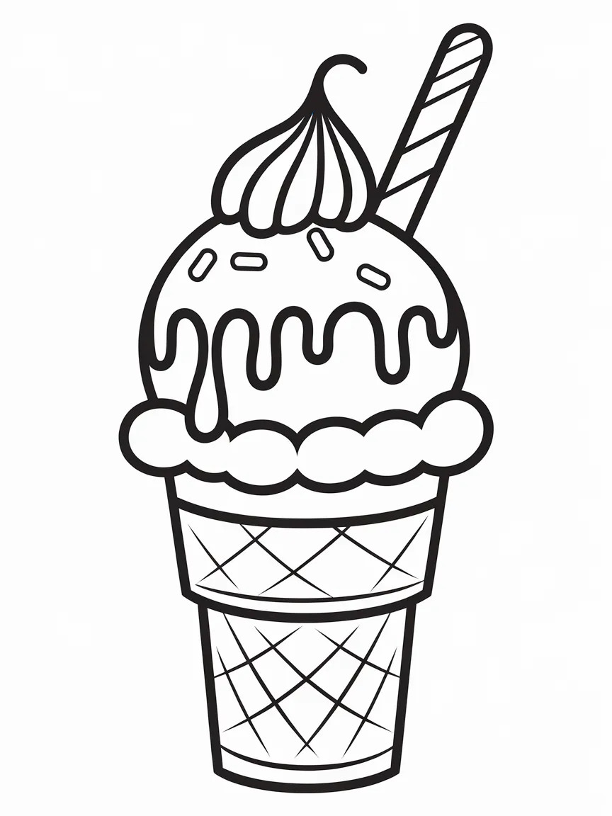 Ice cream coloring pages - 1609 | ColoringPagesDesign