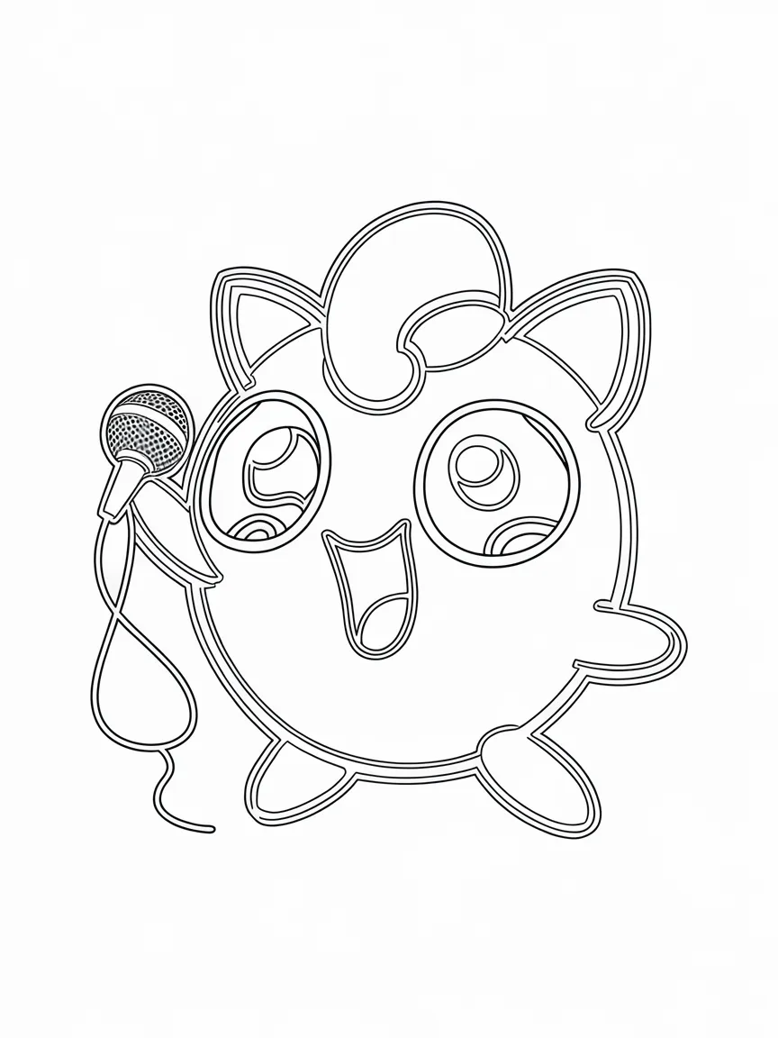 Jigglypuff coloring pages - 1977 | ColoringPagesDesign