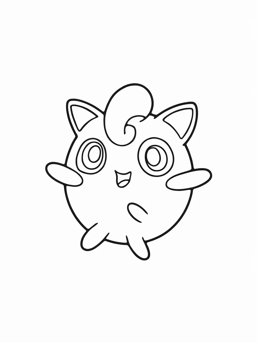 Jigglypuff coloring pages - 2481 | ColoringPagesDesign