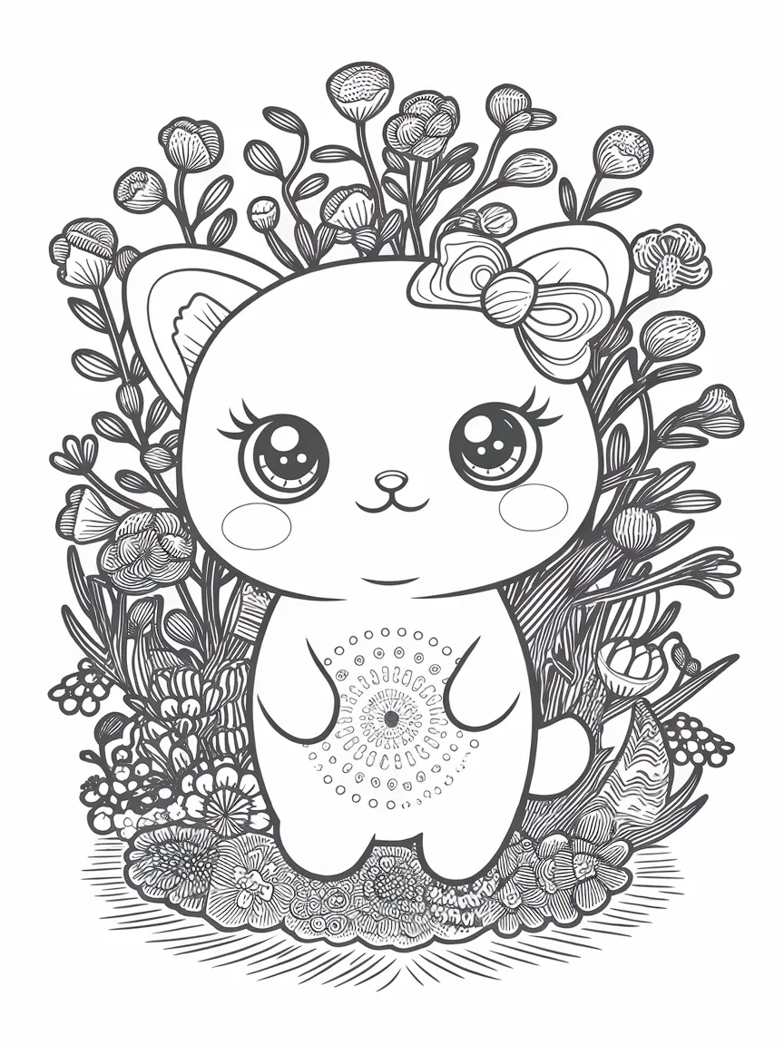 Kawaii coloring pages - 441 | ColoringPagesDesign