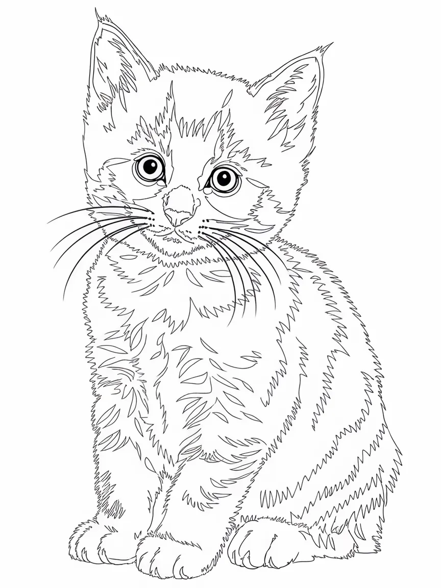 Kitten coloring pages - 750 | ColoringPagesDesign