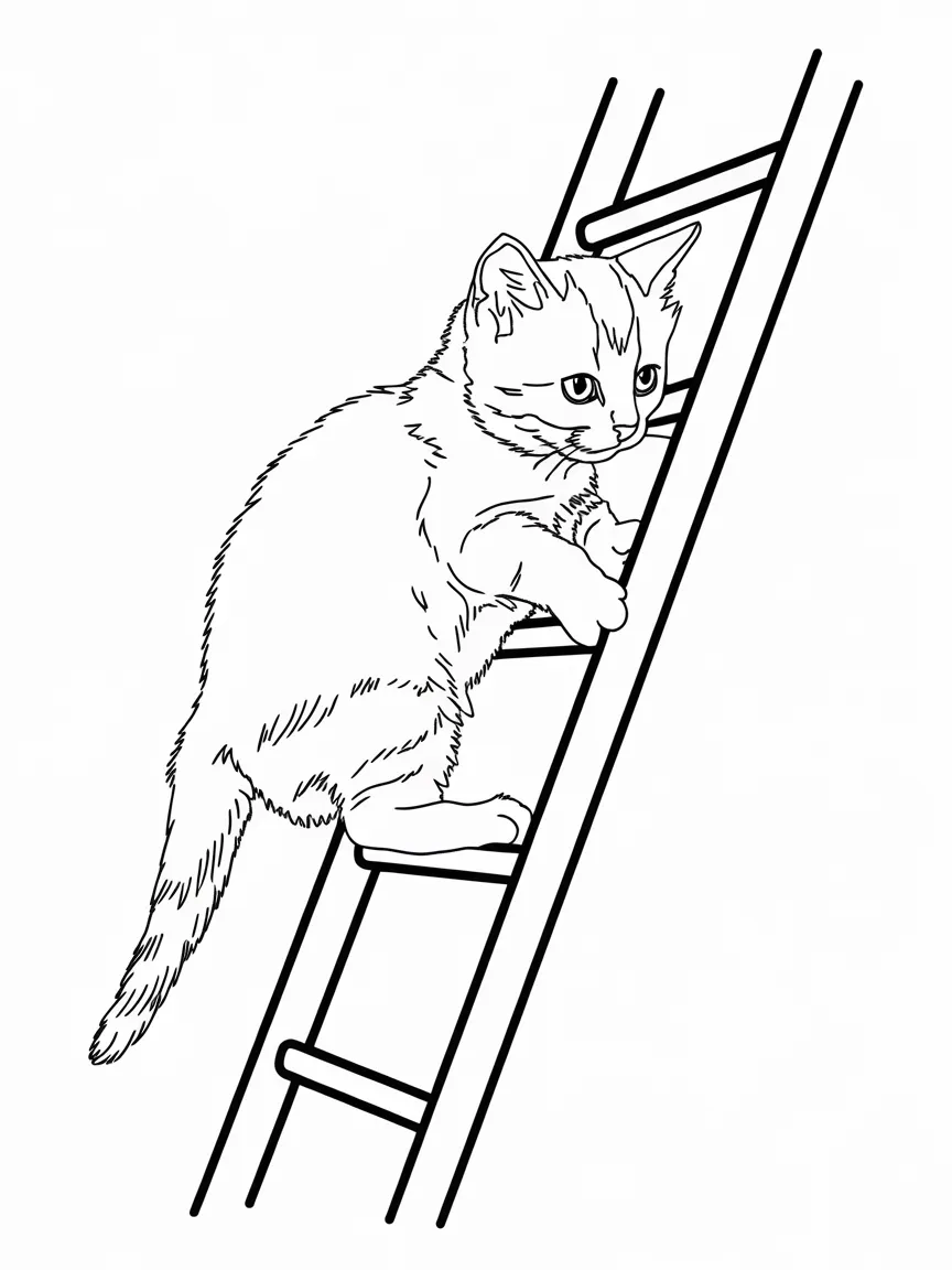 Cat coloring pages - 1695 | ColoringPagesDesign