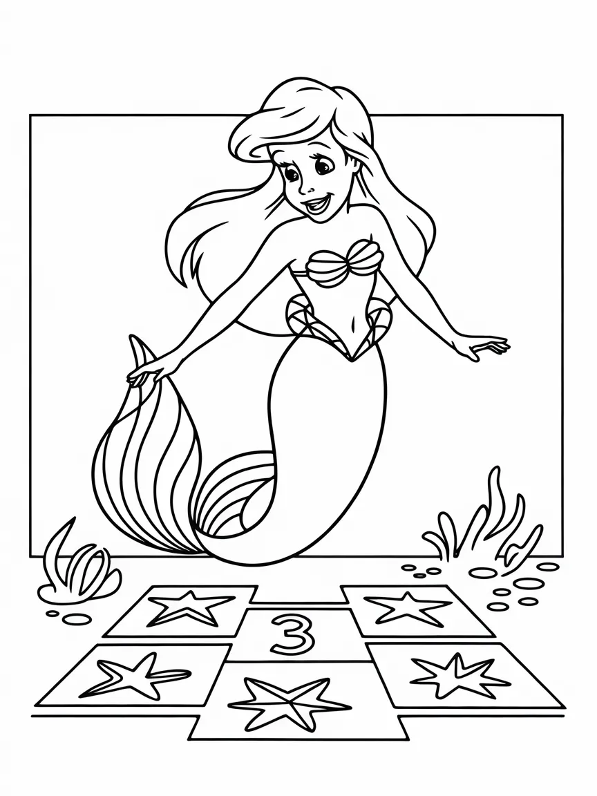 Little mermaid coloring pages - 2534 | ColoringPagesDesign