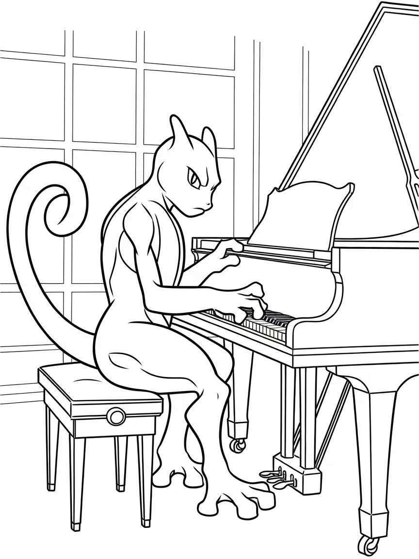 Mewtwo coloring pages - 1994 | ColoringPagesDesign