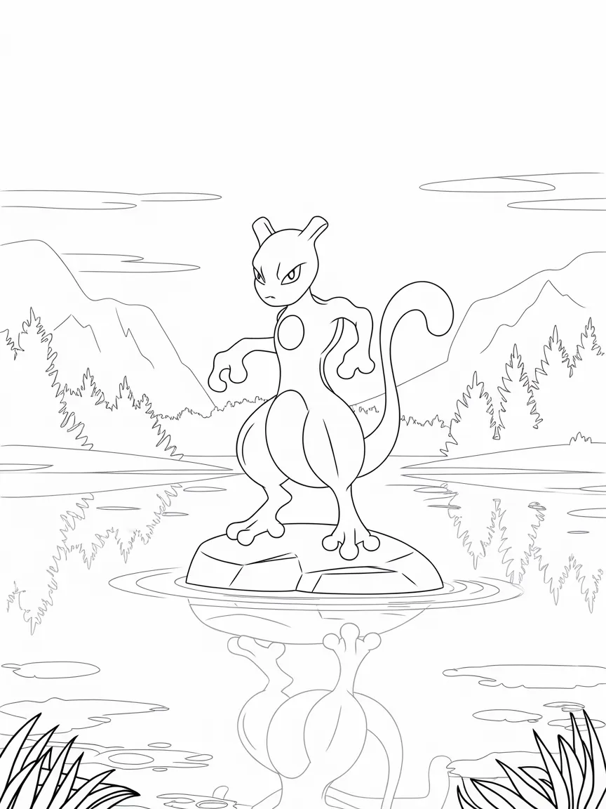 Mewtwo coloring pages - 2000 | ColoringPagesDesign