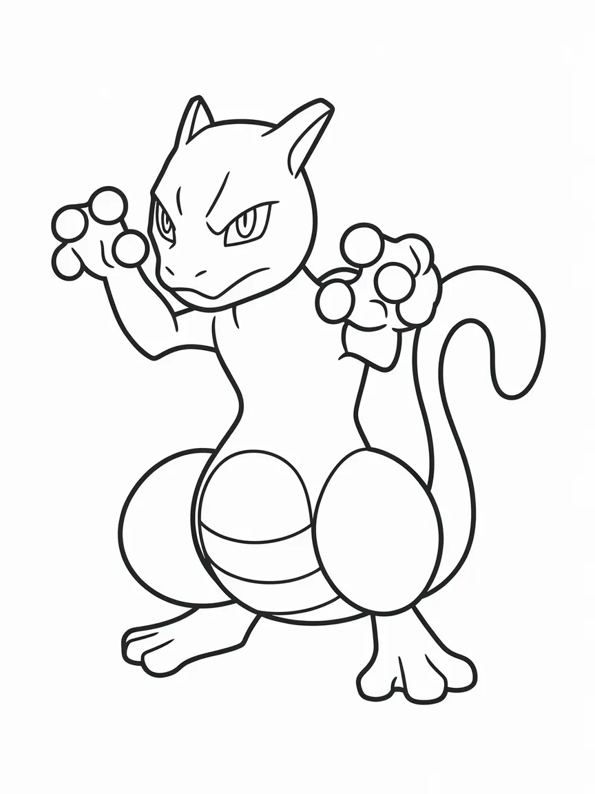 Mewtwo coloring pages - 2496 | ColoringPagesDesign