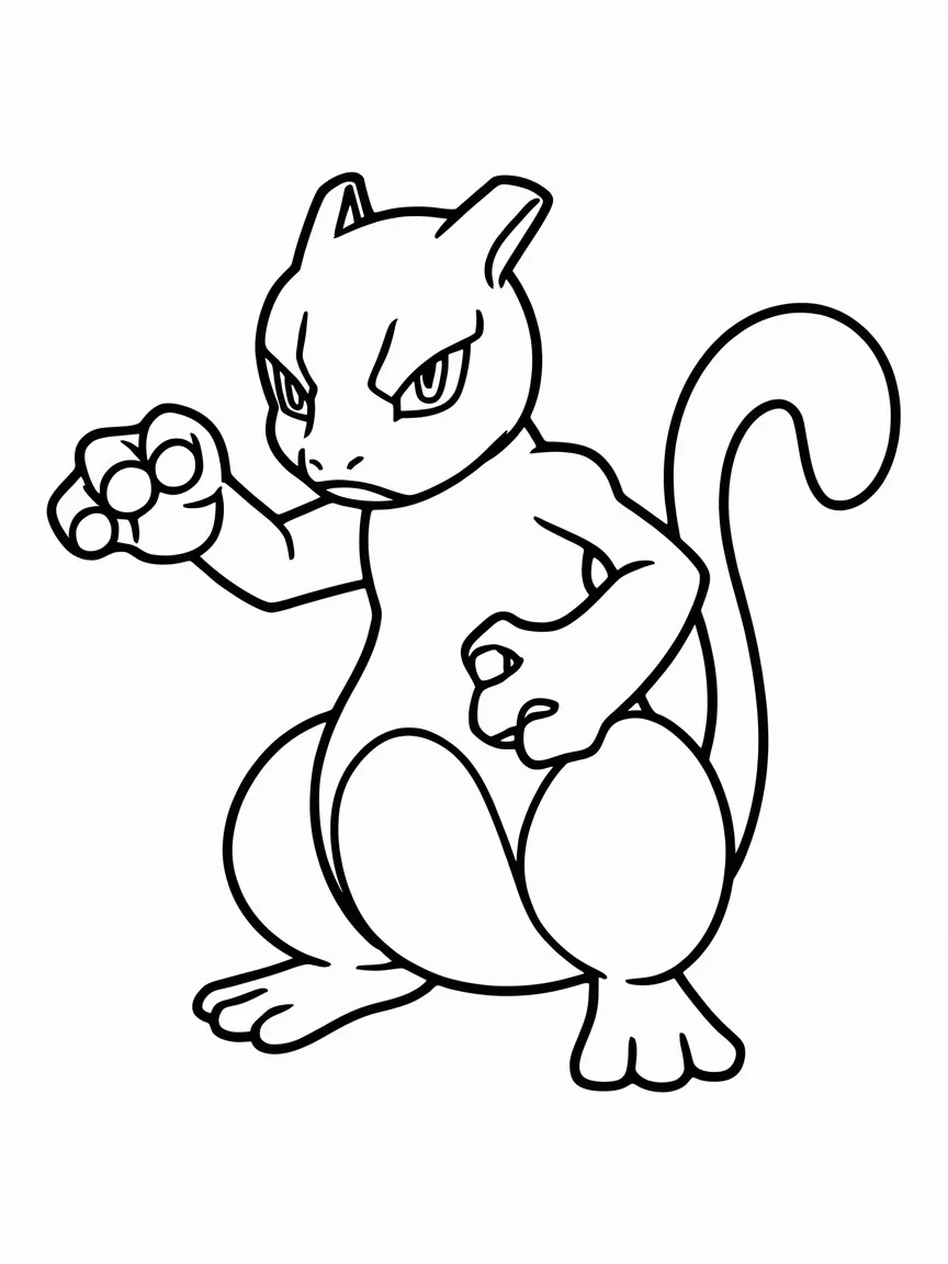 Mewtwo coloring pages - 2501 | ColoringPagesDesign