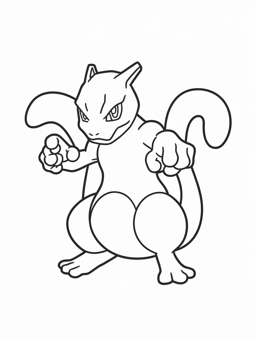 Mewtwo coloring pages - 2502 | ColoringPagesDesign