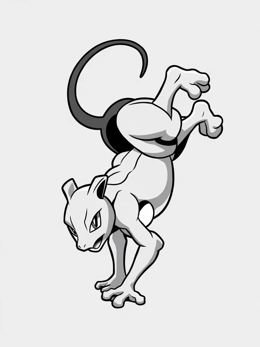 Mewtwo coloring pages - 2503 | ColoringPagesDesign