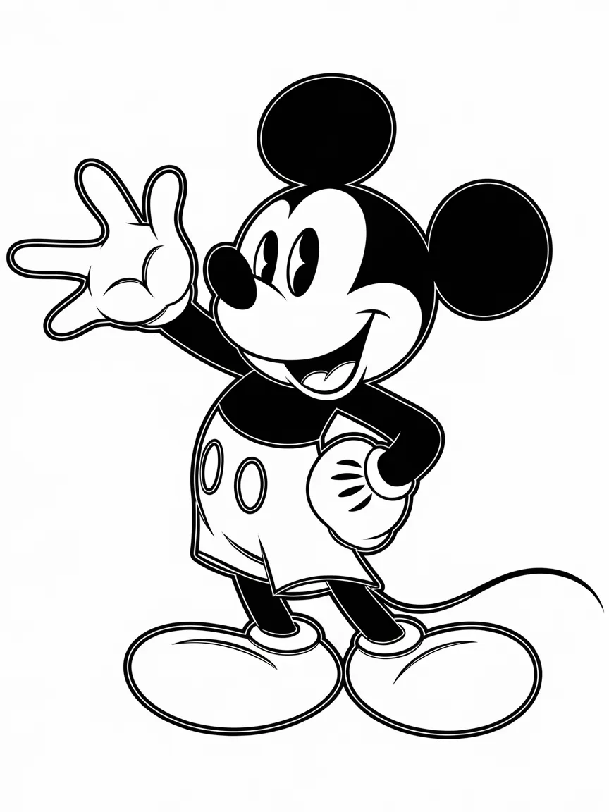 Mickey mouse coloring pages - 1525 | ColoringPagesDesign