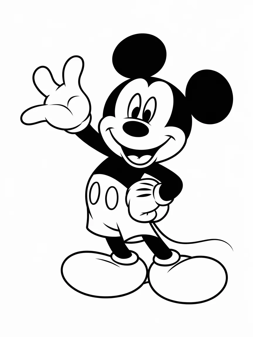 Mickey mouse coloring pages - 1526 | ColoringPagesDesign