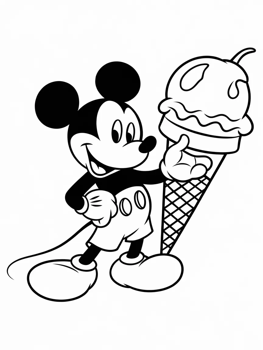 Mickey mouse coloring pages - 1537 | ColoringPagesDesign