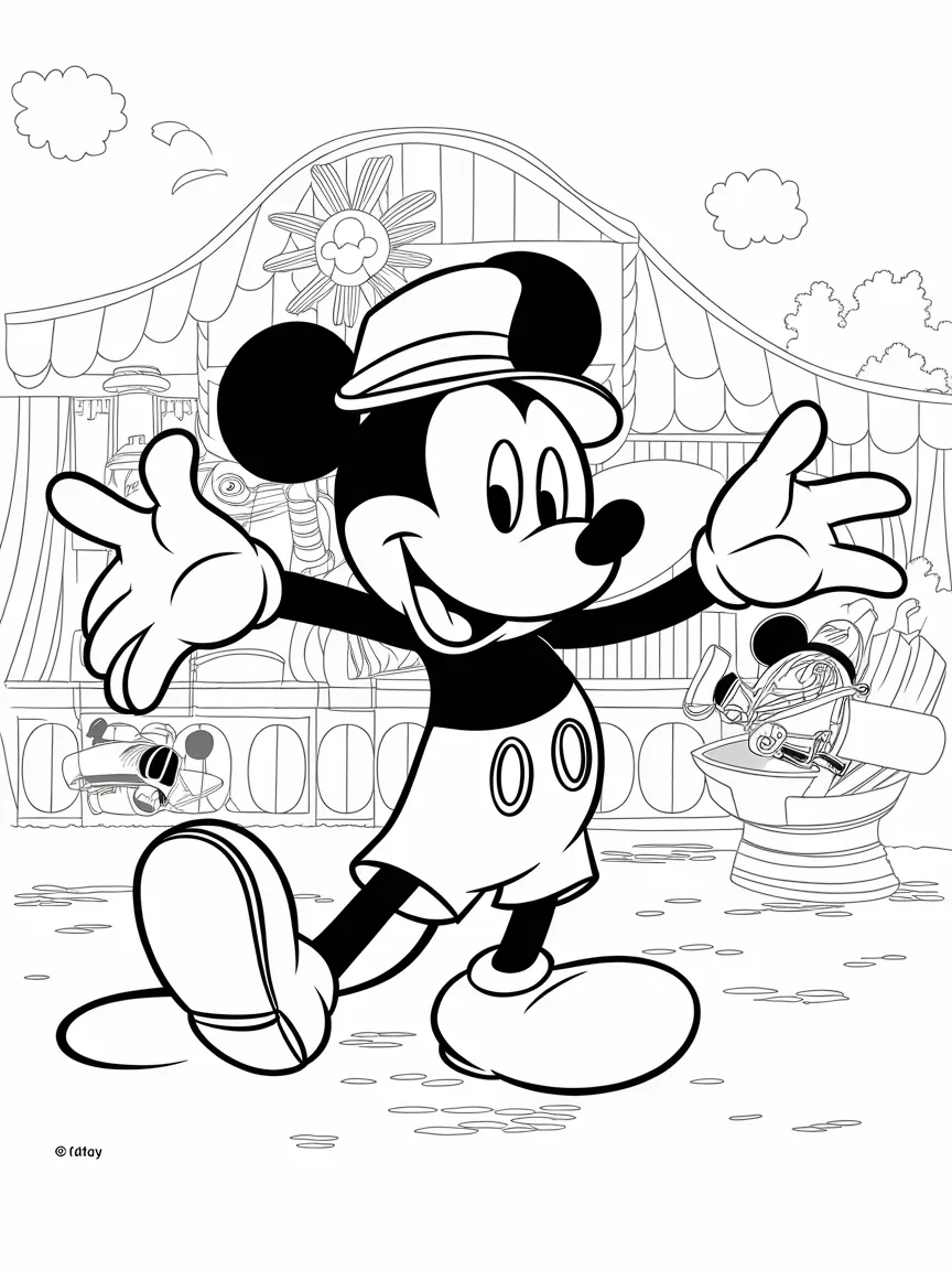 Mickey mouse coloring pages - 1540 | ColoringPagesDesign