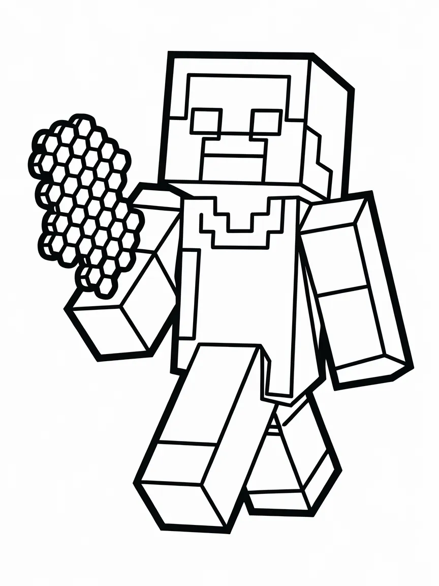 Minecraft coloring pages - 299 | ColoringPagesDesign