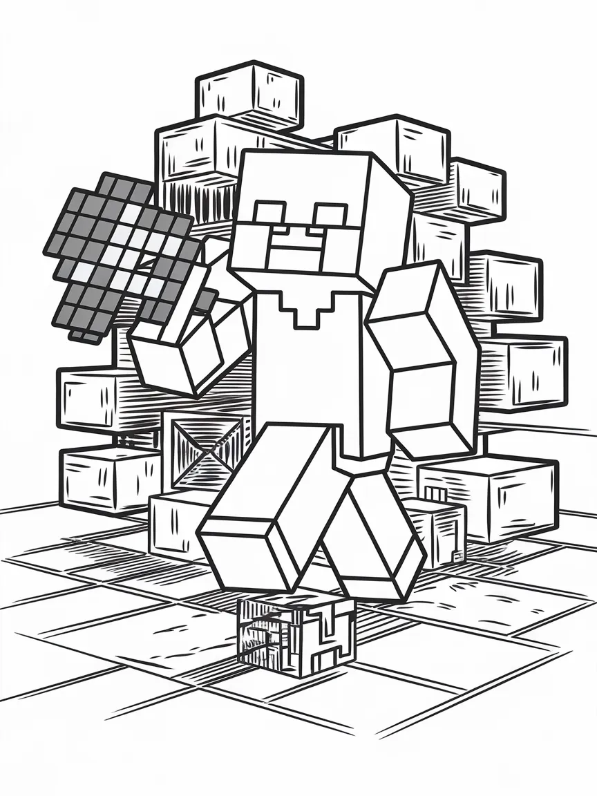 Minecraft coloring pages - 307 | ColoringPagesDesign