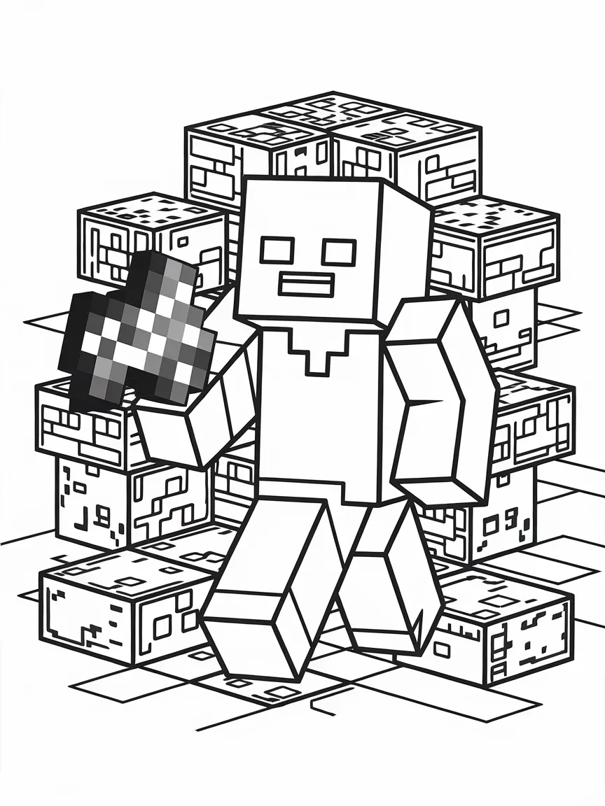 Minecraft coloring pages - 309 | ColoringPagesDesign