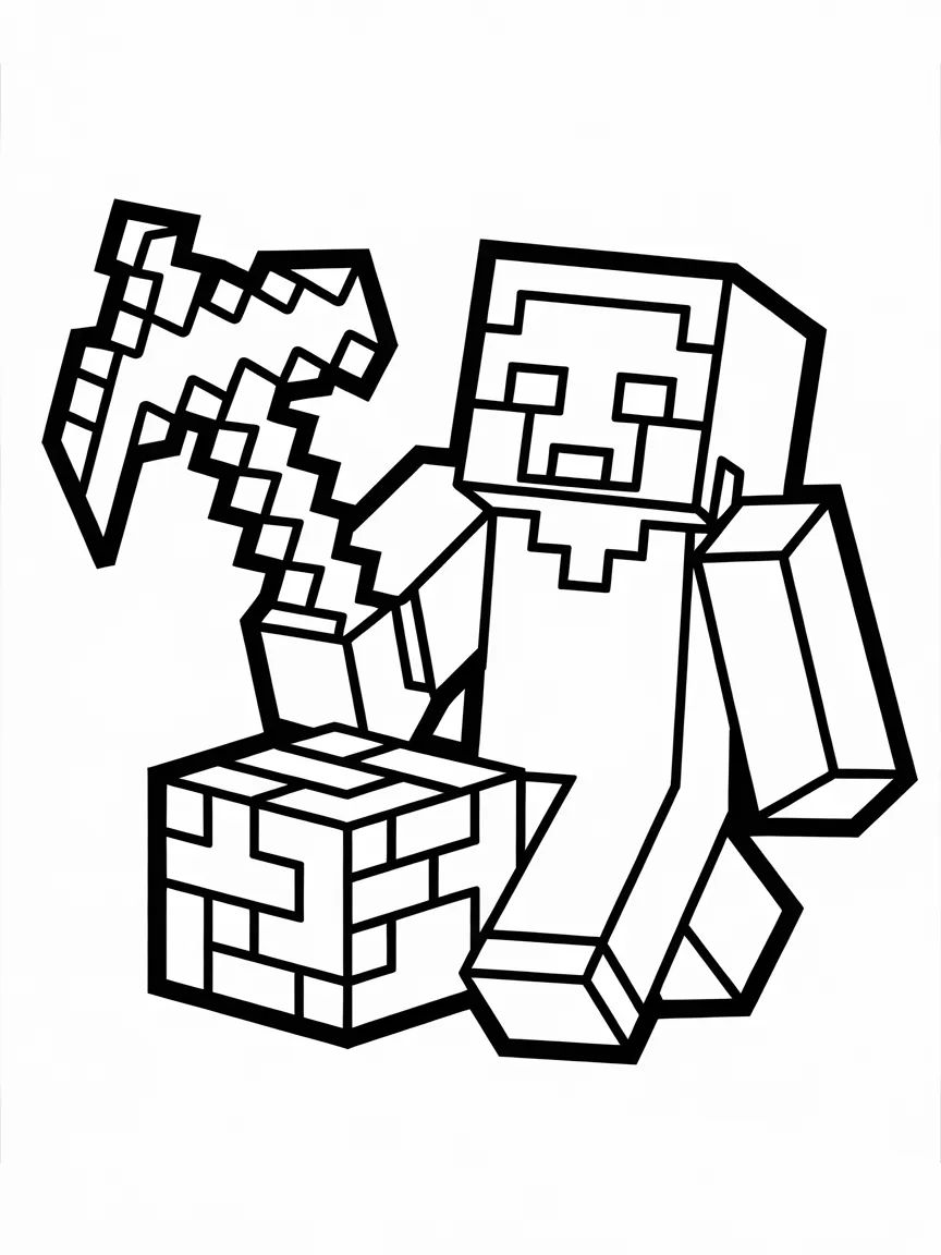 Minecraft coloring pages - 1665 | ColoringPagesDesign