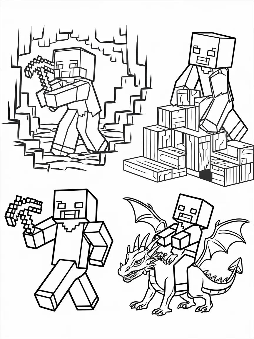 Minecraft coloring pages - 1670 | ColoringPagesDesign