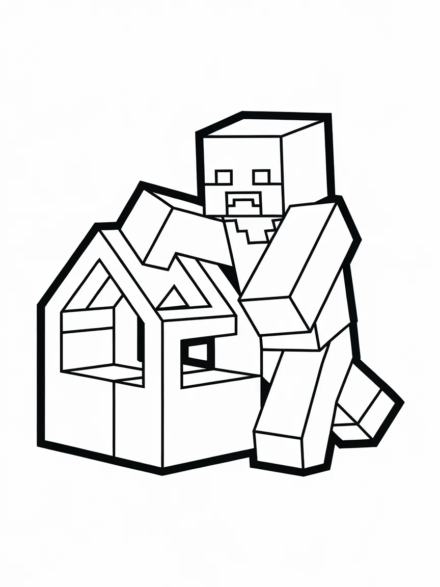 Minecraft coloring pages - 2224 | ColoringPagesDesign