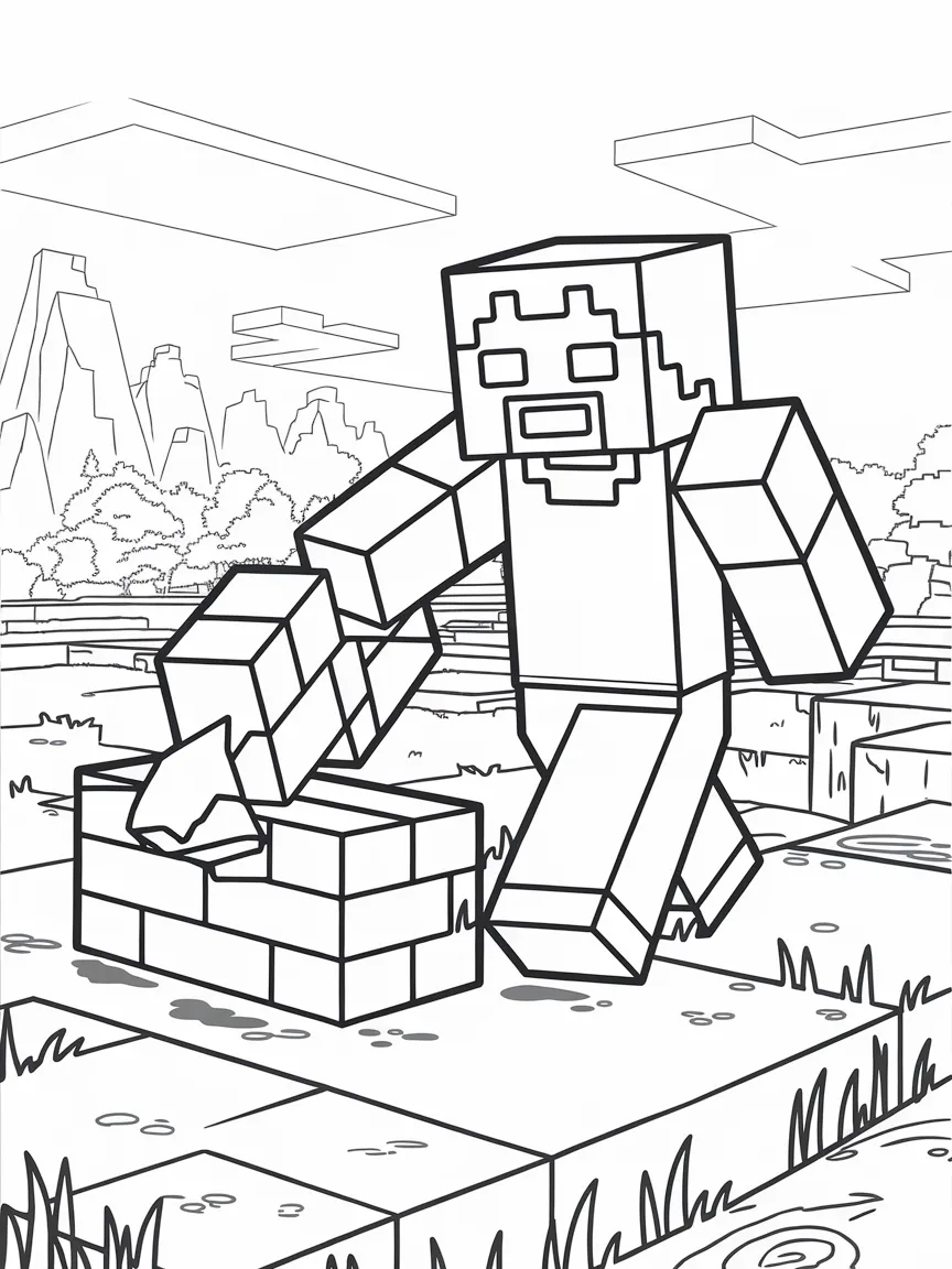 Minecraft coloring pages - 2225 | ColoringPagesDesign