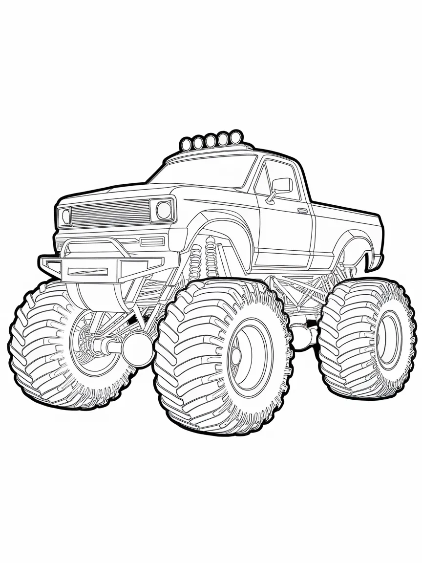 Monster truck coloring pages - 676 | ColoringPagesDesign