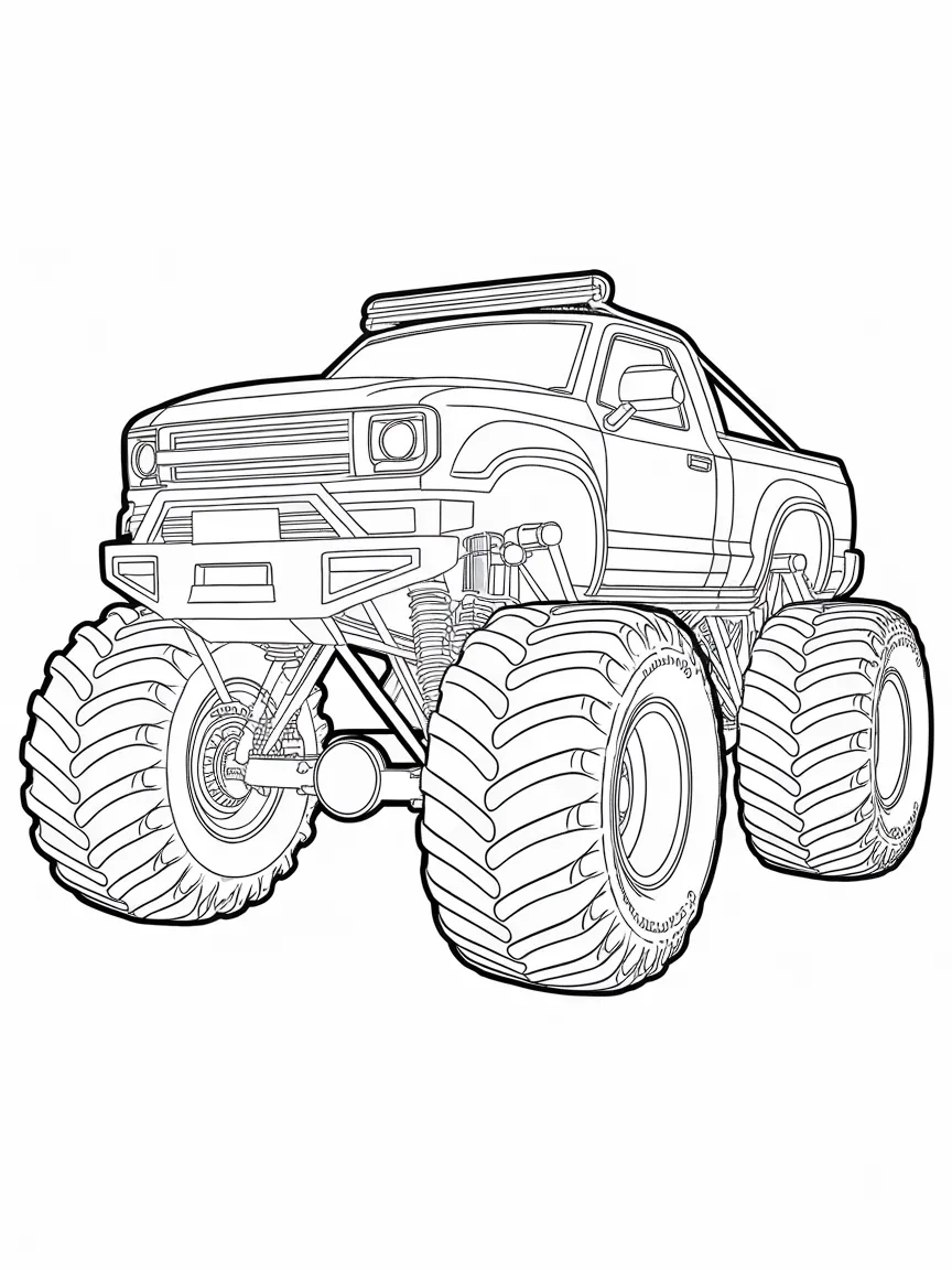 Monster truck coloring pages - 680 | ColoringPagesDesign