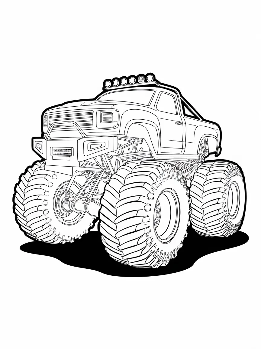 Monster truck coloring pages - 681 | ColoringPagesDesign