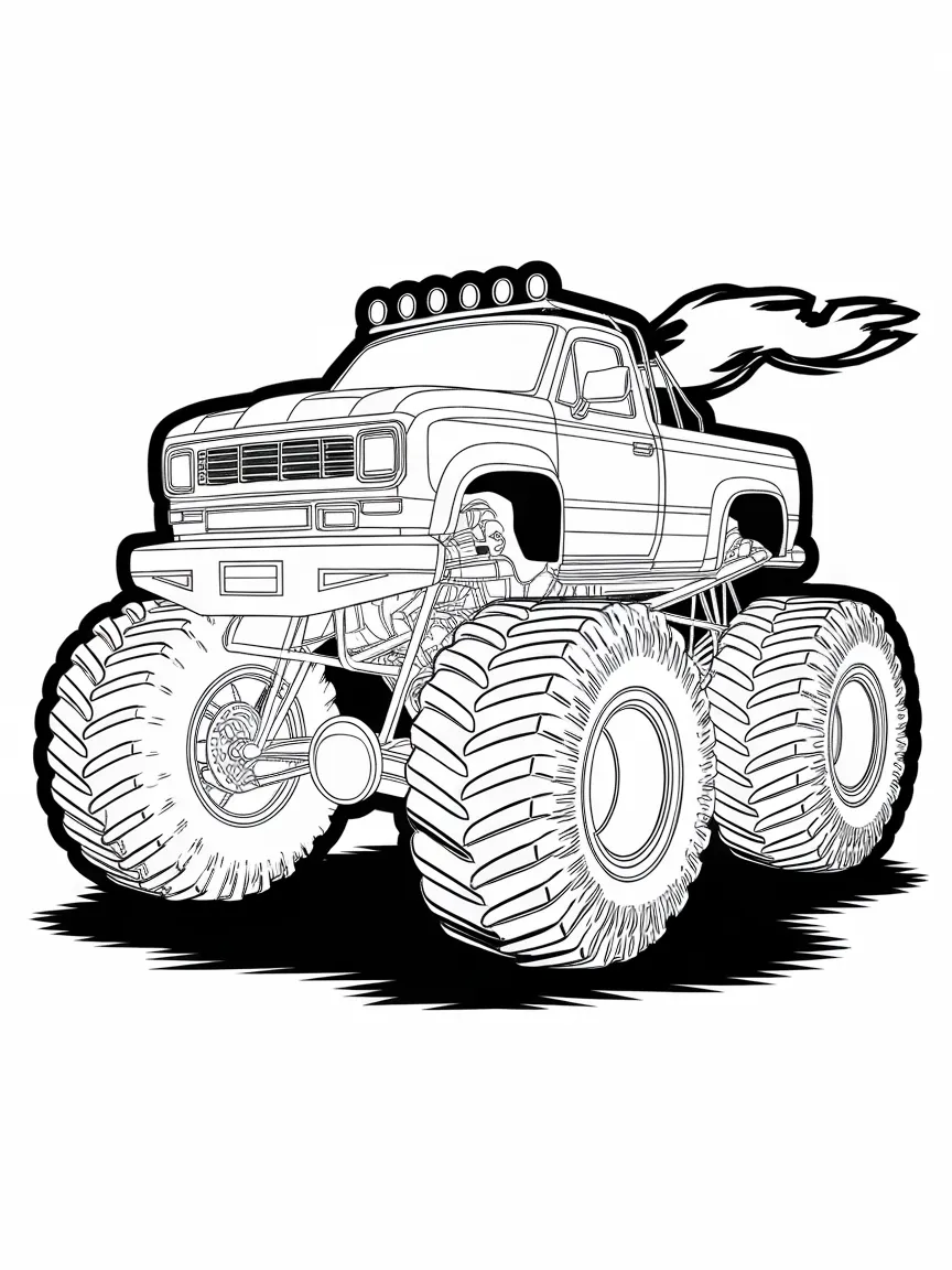 Monster truck coloring pages - 682 | ColoringPagesDesign