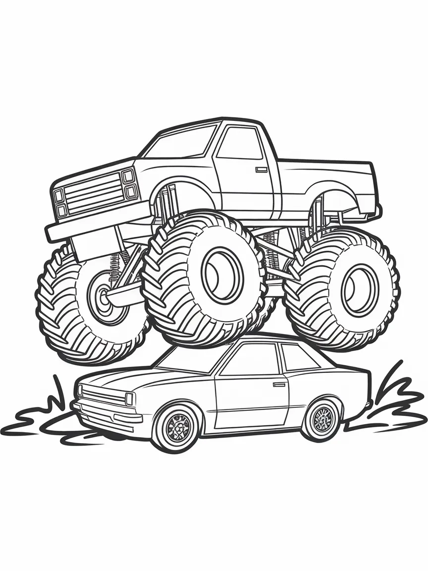 Monster truck coloring pages - 1623 | ColoringPagesDesign