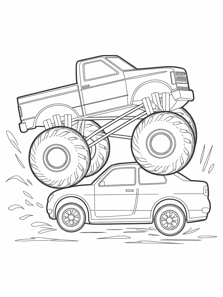 Monster truck coloring pages - 1625 | ColoringPagesDesign