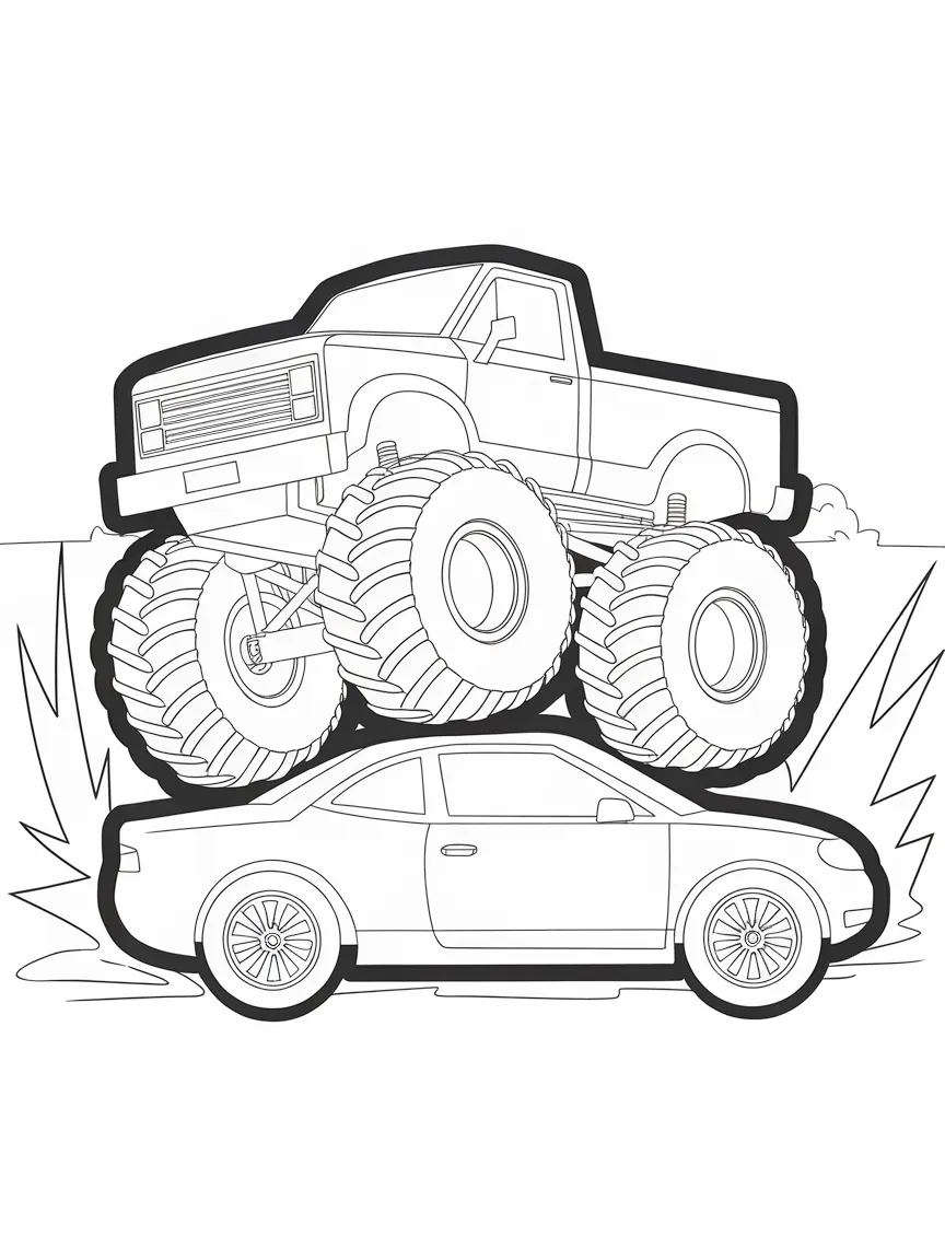 Monster truck coloring pages - 1626 | ColoringPagesDesign