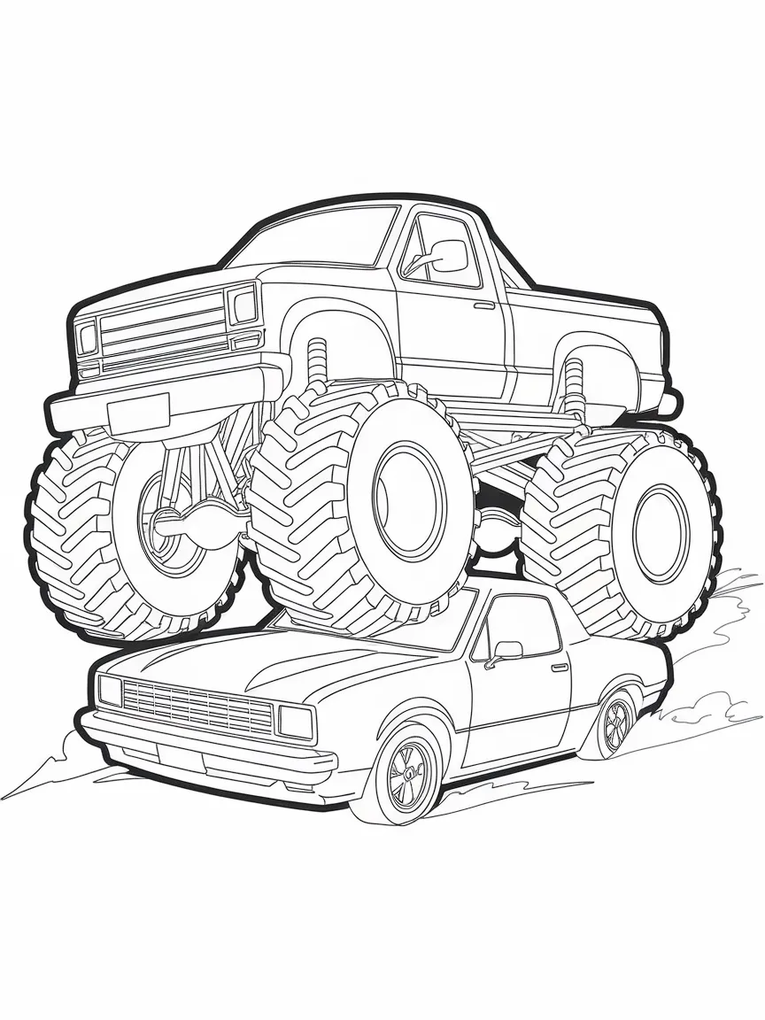 Monster truck coloring pages - 1627 | ColoringPagesDesign