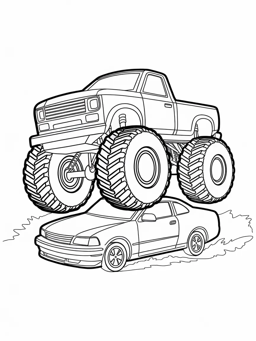 Monster truck coloring pages - 1628 | ColoringPagesDesign