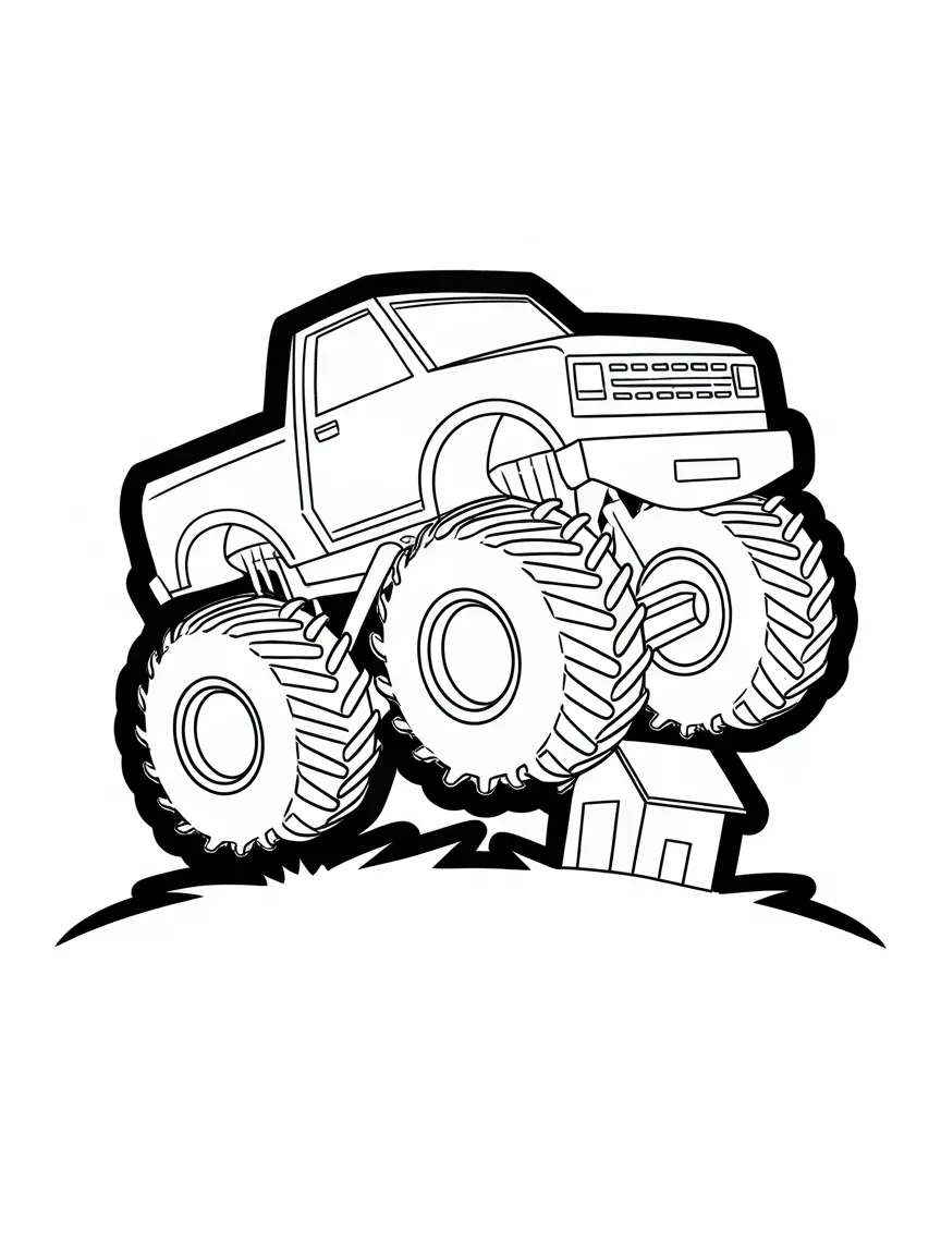 Monster truck coloring pages - 1630 | ColoringPagesDesign