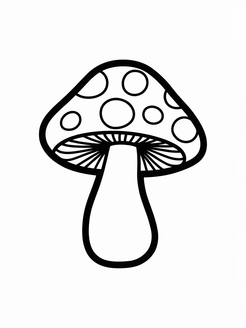 Mushroom coloring pages - 928 | ColoringPagesDesign