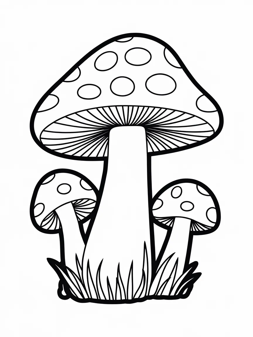 Mushroom coloring pages - 933 | ColoringPagesDesign