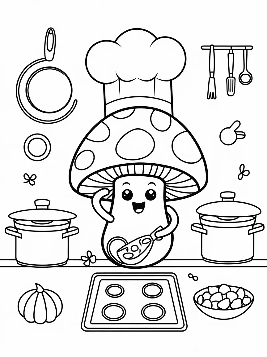 Mushroom coloring pages - 1908 | ColoringPagesDesign