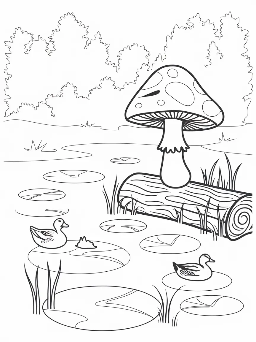 Mushroom coloring pages - 1909 | ColoringPagesDesign