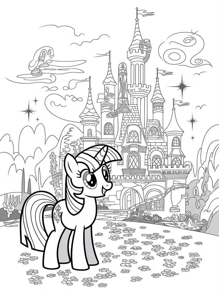 Horse coloring pages - 1496 | ColoringPagesDesign